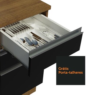 Foto 8 | Foto 8 | Gabinete Bajo Cocina Madesa Glamy Marrón/negro Sin Encimera