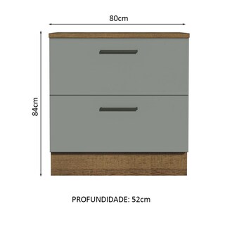 Foto 2 | Foto 2 | Gabinete Bajo Cocina Madesa Agata 80cm Con Encimera Mg