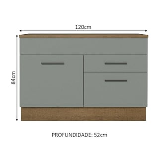Foto 2 | Foto 2 | Gabinete Bajo Cocina Madesa Agata 120cm Con Encimera Mg 01