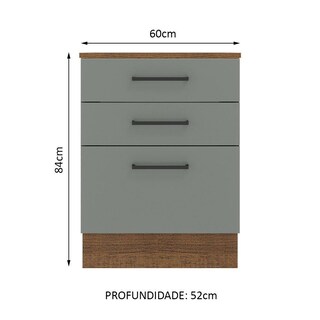 Foto 2 | Foto 2 | Gabinete Bajo Cocina Madesa Agata 60cm Con Encimera Mg