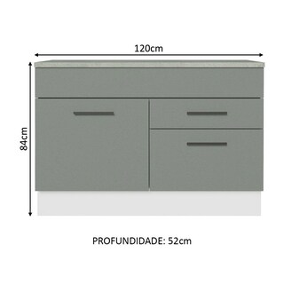 Foto 2 | Foto 2 | Gabinete Bajo Cocina Madesa Agata 120cm Con Encimera Bg 01
