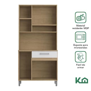 Foto 3 | Foto 3 | Mueble Rack Cocina Multiuso Alacena 6 Repisas Madera Estante