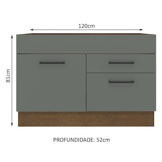 Foto 2 | Foto 2 | Gabinete Bajo Cocina Madesa Agata 120cm Sin Encimera Mg 10