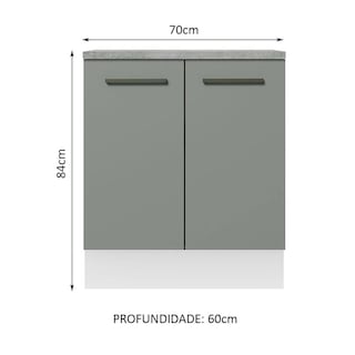 Foto 2 | Foto 2 | Gabinete Bajo Cocina Madesa Agata 70cm Con Encimera Bg 01