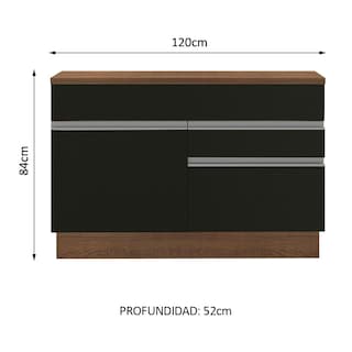Foto 3 | Foto 3 | Gabinete Bajo Cocina Madesa Glamy 120cm Con Encimera Mn 05