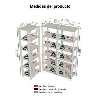 Foto 3 | Foto 3 | Armario Organizador Multiuso Para Cocina Madesa 177cm Mn 1