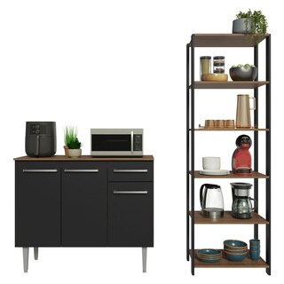 Foto 5 | Foto 5 | Kit Gabinete Bajo Bufetera Y Despensero De Cocina Madesa Mn1