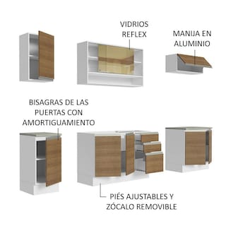 Foto 4 | Foto 4 | Cocina Integral Madesa GRGL2400039B Marrón sin Fregadero