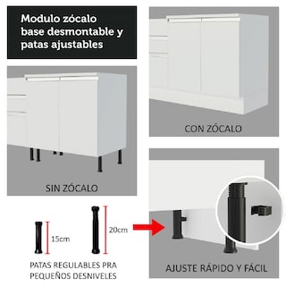 Foto 6 | Foto 6 | Cocina Integral Madesa Glamy sin Mesón de Acero con 160 Cm