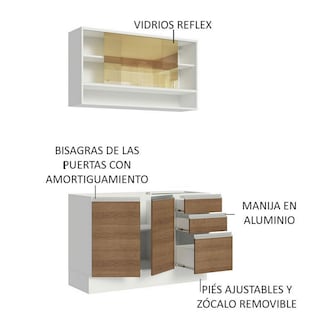 Foto 4 | Foto 4 | Cocina Integral Compacta Madesa Glamy 2 Piezas 120 cm