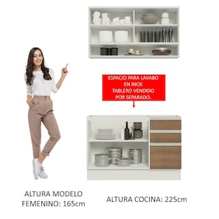 Foto 5 | Foto 5 | Cocina Integral Compacta Madesa Glamy 2 Piezas 120 cm