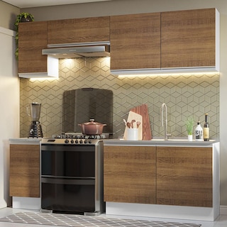 Foto 2 | Foto 2 | Armario de Cocina Completo Glamy Madesa GRGL2400109B color Marrón