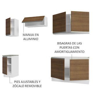 Foto 4 | Foto 4 | Armario de Cocina Completo Glamy Madesa GRGL2400109B color Marrón