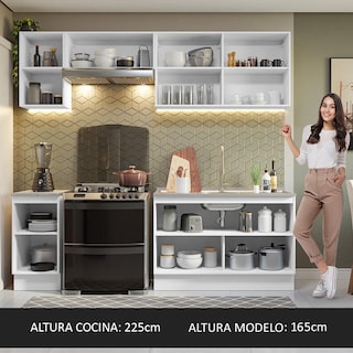 Foto 5 | Foto 5 | Armario de Cocina Completo Glamy Madesa GRGL2400109B color Marrón