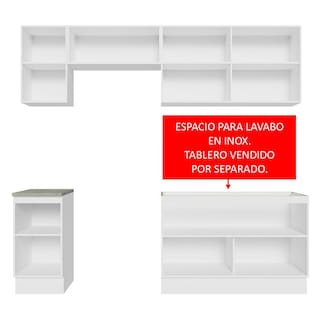 Foto 7 | Foto 7 | Armario de Cocina Completo Glamy Madesa GRGL2400109B color Marrón