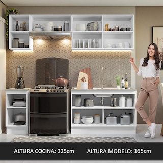 Foto 5 | Foto 5 | Armario de Cocina Completo Glamy Madesa GRGL24001073 color Negro