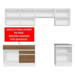 Foto 5 | Foto 5 | Armario de Cocina Completo Glamy Madesa GRGL2600049B color Marrón