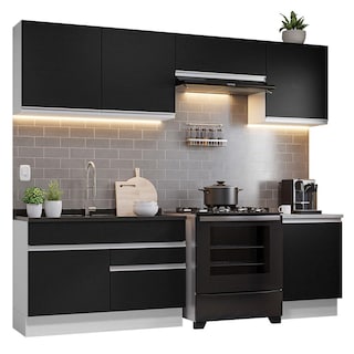 Foto 1 | Foto 1 | Armario de Cocina Completo Glamy Madesa GRGL26000473 color Negro