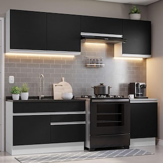 Foto 2 | Foto 2 | Armario de Cocina Completo Glamy Madesa GRGL26000473 color Negro