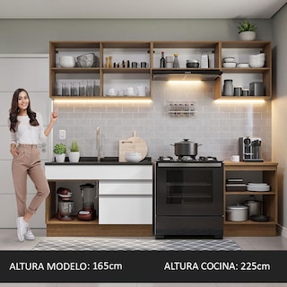 Foto 6 | Foto 6 | Armario de Cocina Completo Glamy Madesa GRGL2600046E color Blanco