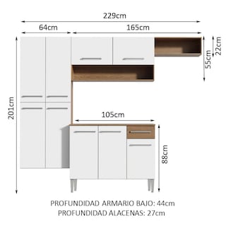 Foto 4 | Foto 4 | Cocina Integral Madesa Grem2290039b color Blanco