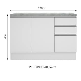 Foto 3 | Foto 3 | Mueble de Cocina Madesa Blanco 2 Puertas 3 Cajones