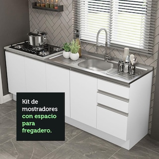 Foto 5 | Foto 5 | Armario de Cocina Compacta 200cm Madesa Glamy color Blanco