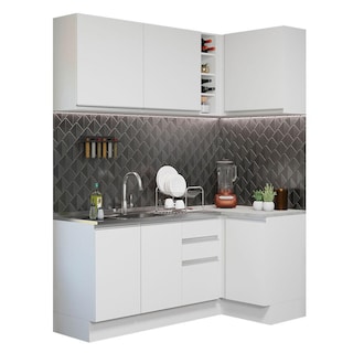 Foto 1 | Foto 1 | Cocina Integral Esquinera Madesa Glamy 269 cm color Blanco