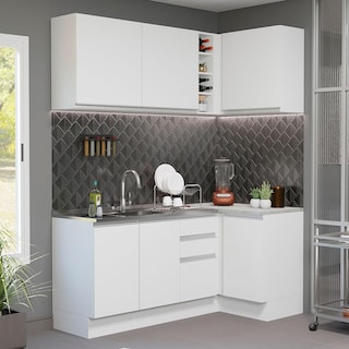 Foto 2 | Foto 2 | Cocina Integral Esquinera Madesa Glamy 269 cm color Blanco
