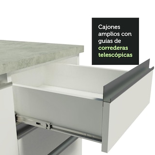 Foto 7 | Foto 7 | Cocina Integral Esquinera Madesa Glamy 269 cm color Blanco