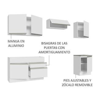 Foto 6 | Foto 6 | Cocina Integral Madesa Glamy 260 cm color Blanco