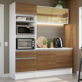 Foto 2 | Foto 2 | Mueble de Cocina Compacto Madesa Blanco/Marrón 4 Piezas