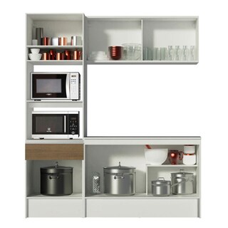 Foto 5 | Foto 5 | Mueble de Cocina Compacto Madesa Blanco/Marrón 4 Piezas