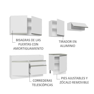 Foto 7 | Foto 7 | Mueble de Cocina Integral Madesa Glamy 260 cm 03