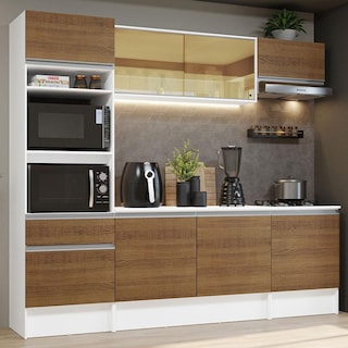 Foto 2 | Foto 2 | Mueble de Cocina Integral 240cm Blanco/marrón Diamante Madesa