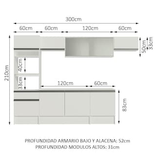 Foto 3 | Foto 3 | Cocina Integral Madesa Blanca de 300 cm