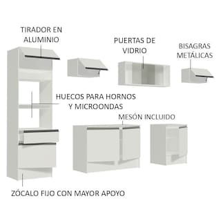Foto 4 | Foto 4 | Cocina Integral Madesa Blanca de 300 cm