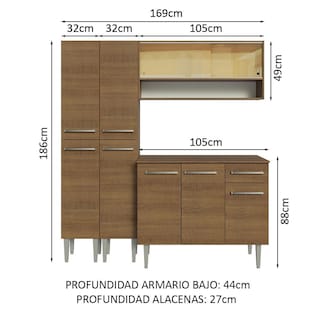Foto 3 | Foto 3 | Mueble de Cocina Emilly Madesa 169 cm