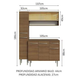 Foto 3 | Foto 3 | Mueble de Cocina Compacta 137 cm Emilly Madesa 09