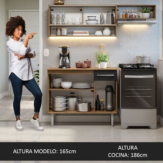 Foto 5 | Foto 5 | Mueble de Cocina Compacta Emilly Madesa 165 cm