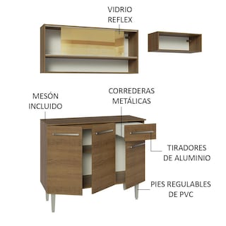 Foto 4 | Foto 4 | Mueble de Cocina Compacta Emilly Madesa 165 cm