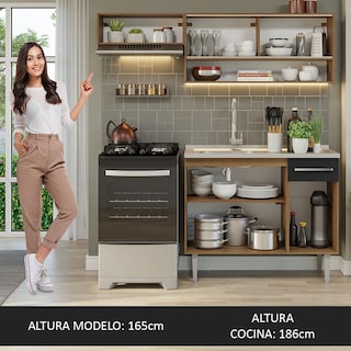 Foto 6 | Foto 6 | Cocina Integral Madesa Negro de 165 Cm