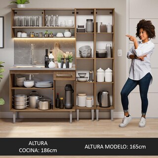 Foto 6 | Foto 6 | Cocina Integral Madesa Marrón de 137 Cm