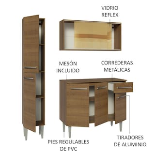 Foto 4 | Foto 4 | Cocina Integral Madesa Marrón de 137 Cm