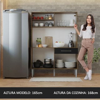 Foto 6 | Foto 6 | Mueble de Cocina Madesa Compacto 120 cm Marrón y Negro Life