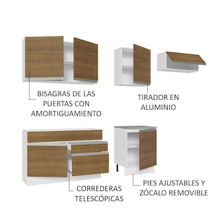 Foto 4 | Foto 4 | Mueble de Cocina Integral Madesa Glamy 260 cm 03