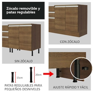 Foto 5 | Foto 5 | Cocina Integral Madesa Glamy Marrón 350 Cm