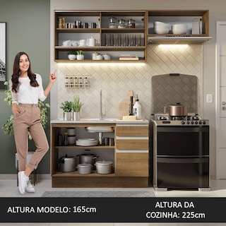 Foto 5 | Foto 5 | Cocina Integral Madesa Glamy Marrón 200 cm