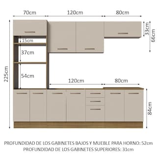 Foto 3 | Foto 3 | Cocina Integral Madesa Agata Beige 270 Cm
