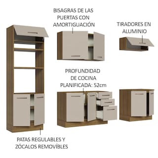 Foto 4 | Foto 4 | Cocina Integral Madesa Agata Beige 270 Cm